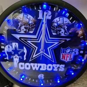 Dallas cowboys led wall clock
